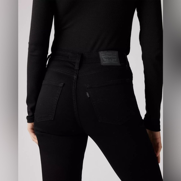 Levi's Black Flare Jeans - Picture 4 of 10